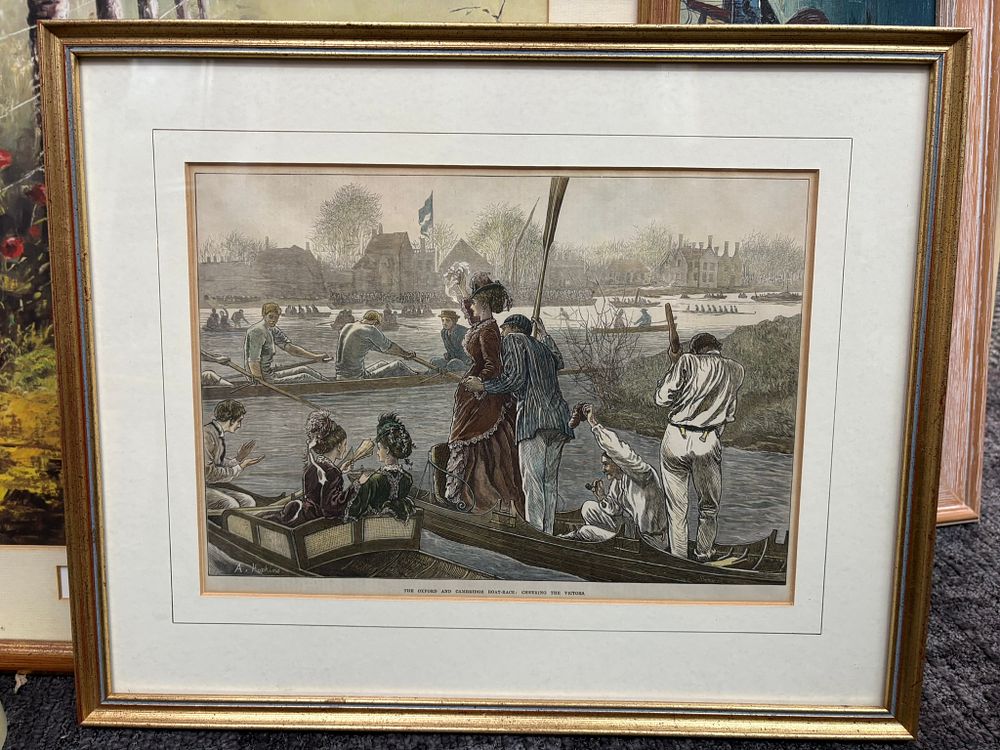 Lot 755: Print of The Oxford and Cambridge Boat Race:...