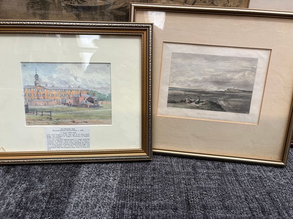 Lot 767: 2 x Small prints of Deal Barracks and...