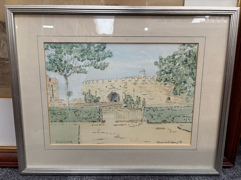 Lot 769: Watercolour painting of Deal Castle - signed