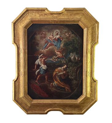 ANONIMO - Biblical scene. Oil on canvas painting, 18th/19th century Italian school, depicting a 