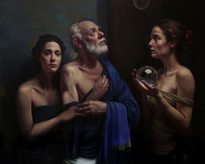 SALVATORE TESTA - Gifts from Heaven. Dimensions: 70 &times; 90 cm | Cotton canvas | Stretcher with 