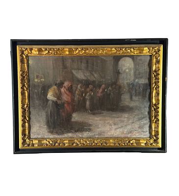 Paolo Emilio Passaro - Devotees in procession - Paolo Emilio Passaro. Oil on canvas painting, 1912 