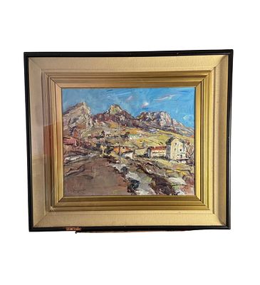 NICOLA CANZANELLA - Countryside landscape - NICOLA CANZANELLA. Oil painting on canvas, 20th-century 