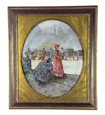 Michele Galante - Figures - Michele Galante. Oil painting on canvas, 20th century Italian school 