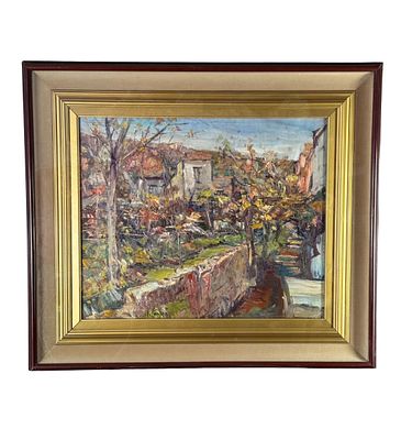 NICOLA CANZANELLA - Countryside landscape - NICOLA CANZANELLA. Oil painting on canvas, 20th-century 