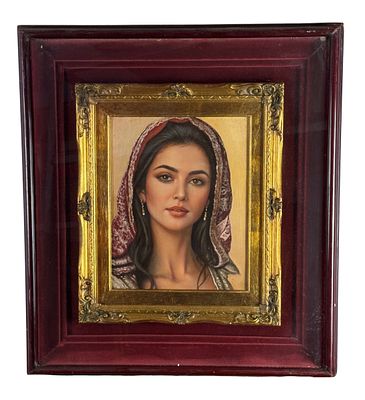 ANONIMO - Neapolitan street (San Gregorio Armeno). Oil painting on canvas, 20th century period 