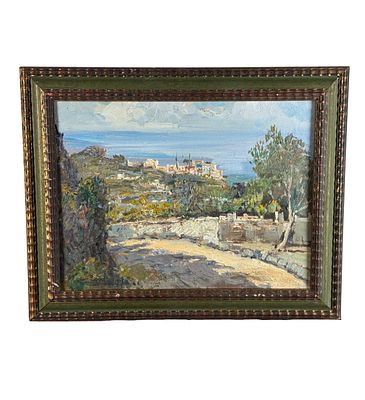 SCUOLA ITALIANA - Landscape. Oil painting on canvas, 20th-century period, Italian school, depicting 