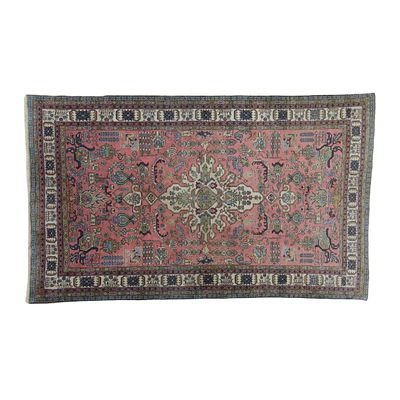 Burgundy fabric carpet. Dimensions: 273x169 cm. Signs of wear and stains due to aging. The 