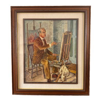 ANONIMO - Count Caracciolo. Oil painting on panel, from the 20th century Italian school, depicting 