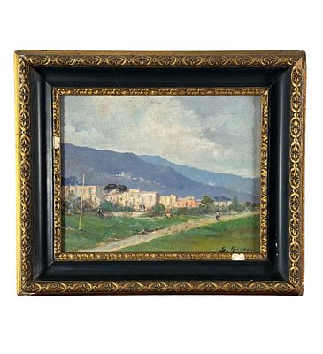 Salvatore Maresca Serra - Paesaggio - Salvatore Maresca Serra. Dipinto olio su tavola, periodo XX 