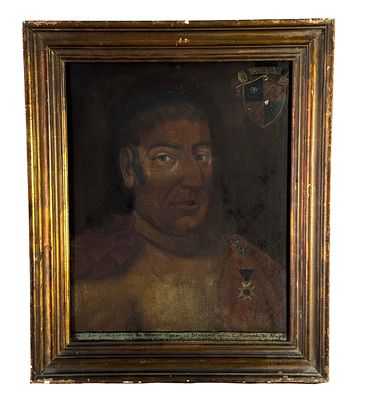 ANONIMO - Ritratto di Monsignore. Dipinto olio su tela, periodo XIX secolo, scuola Italiana 