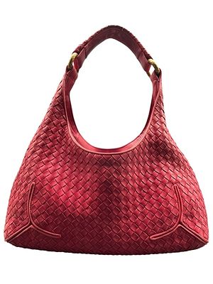 BOTTEGA VENETA INTRECCIATO RED LEATHER HOBO BAG. For ALTERNATE shipping quote or LOCAL PICK-UP 