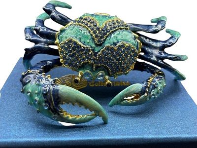 JAY STRONGWATER STYLE JEWELED CRAB TRINKET BOX. *For ALTERNATIVE SHIPPING QUOTES or local PICKUP 
