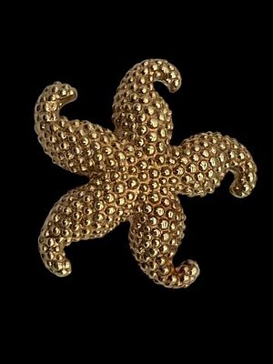 SIGNED JTL 14K YLW GOLD DESIGNER STARFISH PIN 2G. *For ALTERNATIVE SHIPPING QUOTES or local 