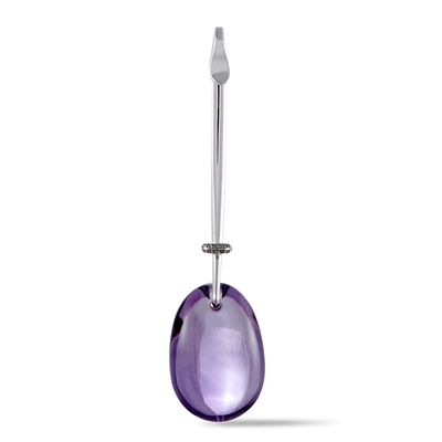 GEORG JENSEN VIVIANNA SILVER AMETHYST AND DIAMOND. *SPECIAL SHIPPING on Luxury Jewelry READ 