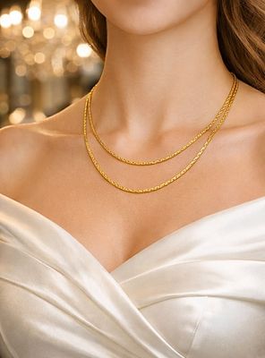 18KT YELLOW GOLD THIN XLONG CHAIN 34" LONG 4 GRAMS. *For ALTERNATIVE SHIPPING QUOTES or local 