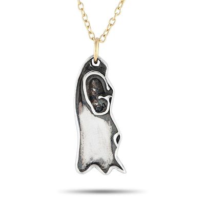 GUCCI GHOST 18K YELLOW GOLD AND SILVER NECKLACE GU. *SPECIAL SHIPPING on Luxury Jewelry READ 