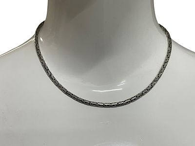925 STERLING SILVER BYZANTINE BRAID CHAIN NECKLACE. *For ALTERNATIVE SHIPPING QUOTES or local 