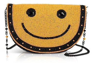 NEW MARY FRANCES SMILEY FACE CROSSBODY. *For ALTERNATIVE SHIPPING QUOTES, please visit 