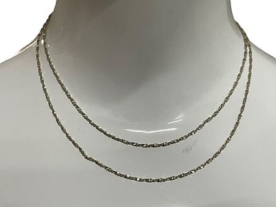 STERLING SILVER DIAMOND CUT CHAIN NECKLACE 28" 7g. *For ALTERNATIVE SHIPPING QUOTES or local 
