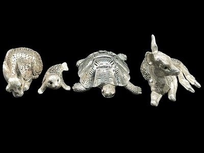 CHRISTOFLE FRANCE SILVER ANIMAL FIGURINES. For ALTERNATE shipping quote or LOCAL PICK-UP DETAILS 