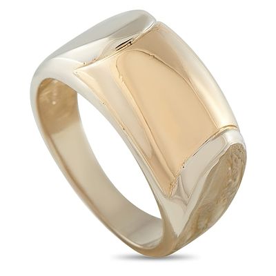 BVLGARI TRONCHETTO 18K YELLOW GOLD RING SIZE 5.25. This Bvlgari ring highlights the Tronchetto 