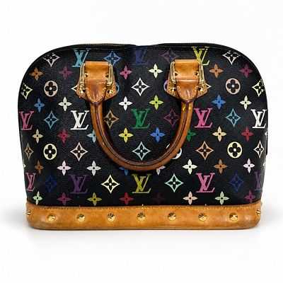 LOUIS VUITTON BLACK MULTICOLOR MONOGRAM ALMA BAG. Louis Vuitton black multicolor Monogram Alma 