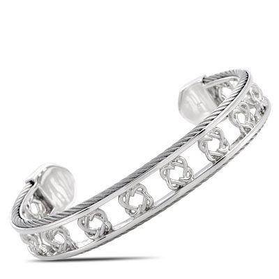 CHARRIOL HEART TO HEART STERLING BANGLE BRACELET L. The Charriol Heart to Heart bracelet is 