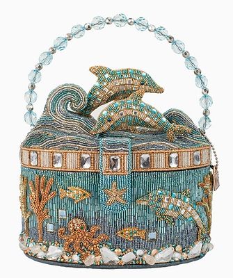NEW MARY FRANCES DOLPHIN SEA LIFE HANDBAG. Make waves with this ocean inspired handbag. 