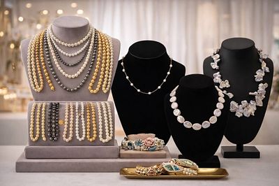 Multi-Tone Pearl and Costume Jewelry Necklaces and. This elegant collection includes an 