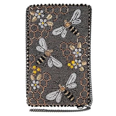 NEW MARY FRANCES BEE AWESOME BAG. Bee Awesome Beaded Bumble Bees Crossbody Phone Bag | -She'll 