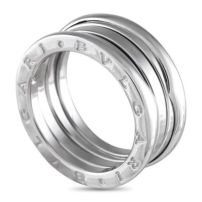 BVLGARI B.ZERO1 18K WHITE GOLD RING BV33-050625. Clean lines and contemporary minimalism make 