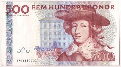 Швеция 500 крон 2001 г. РЕДКИЙ ГОД XF. Швеция 500 крон 2001 г. РЕДКИЙ ГОД P-66a XF
