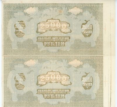 Юг России ВСЮР 25000 рублей 1920 г. Пара P-S427 XF