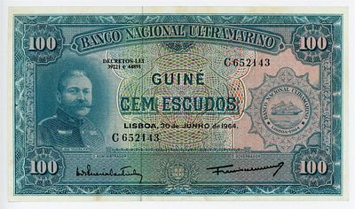 Португальская Гвинея 100 эскудо 1964 г. P-41a UNC-