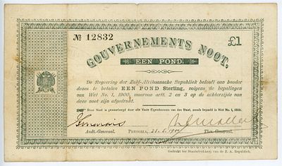 ЮАР Южная Африка 1 фунт 1900 г. P-54a VF