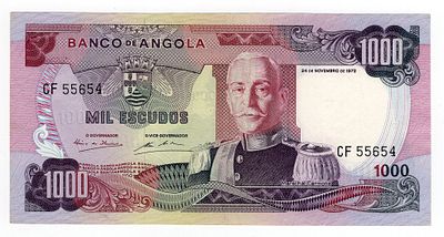 Ангола 1000 эскудо 1972г AUNC