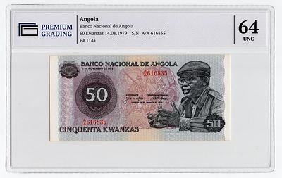 Ангола 50 кванза 1979г в слабе PG UNC64
