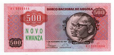 Ангола 500 кванза 1987г UNC