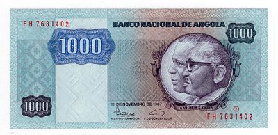 Ангола 1000 кванза 1987г UNC