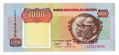 Ангола 1000 кванза 1991г UNC