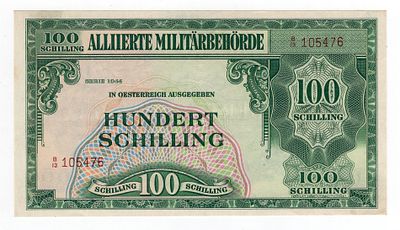 Австрия 100 шиллингов 1944г Советская Оккупация. Pick № 110.