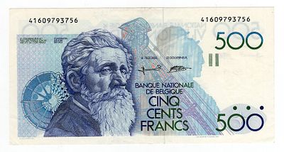 Бельгия 500 франков 1982-1998г. Pick №