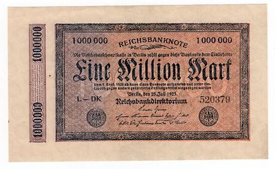 Германия 1000000 марок 1923г Четвертый выпуск. Pick № 93. Рейхсбанк