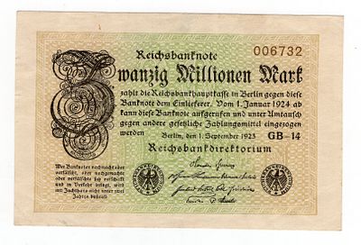 Германия 200000000 марок 1923г Шестой выпуск. Pick № 108. Рейхсбанк