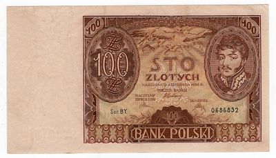 Польша 100 злотых 1934г. Pick № 74. Банк польский