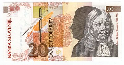 Словения 20 толаров 1992г UNC. Pick № 12a.