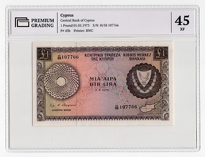 Кипр 1 фунт 1973г в слабе PG XF45
. Pick № .