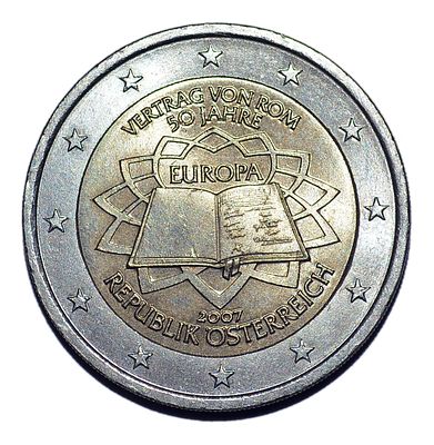Австрия 2 евро 2007 50 лет Римскому договору