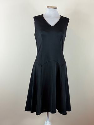 Vintage 1960s Knit Cocktail Dress. approx. B 36", W 30" unstretched, light fray to neckline & 
